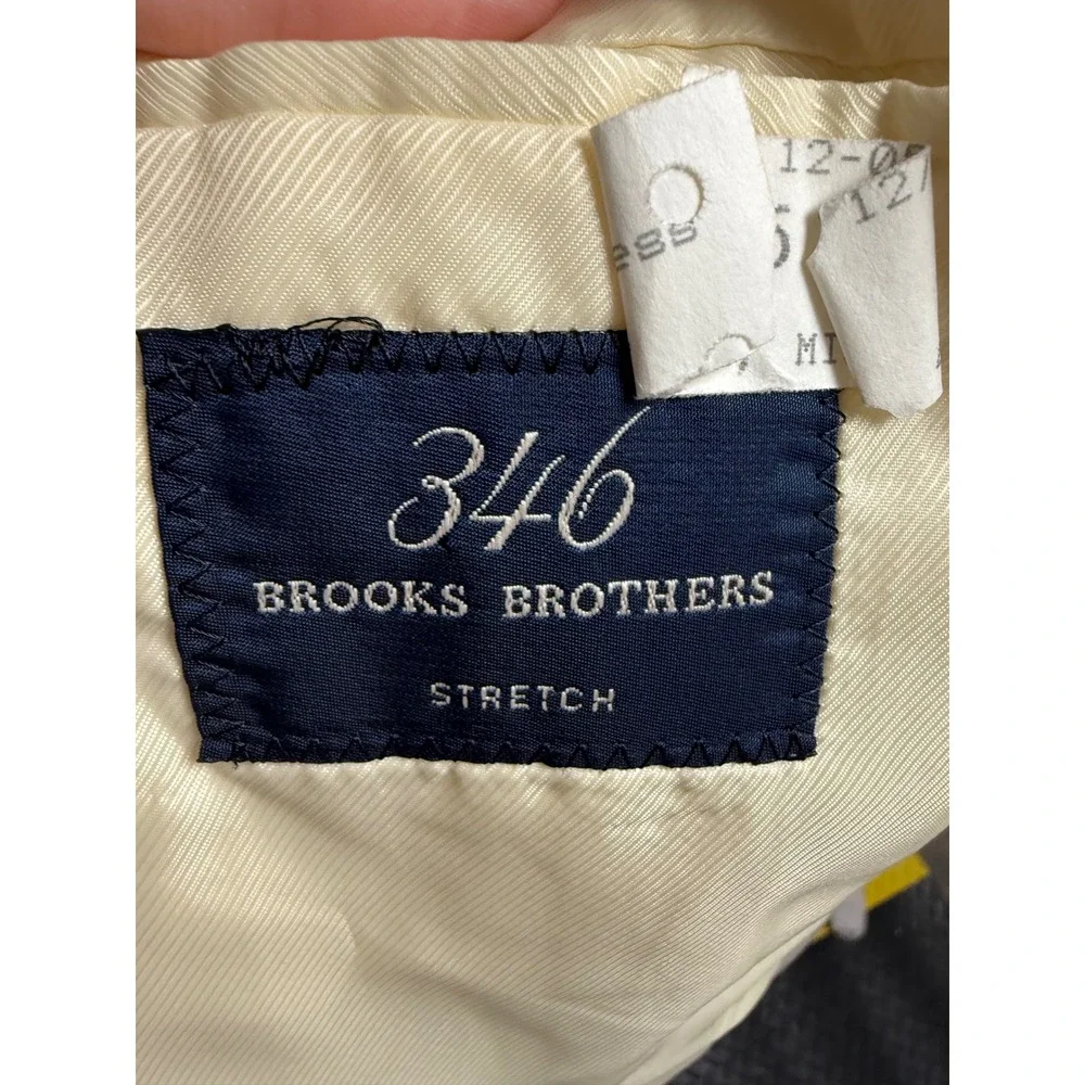 Brooks Brothers‎ 346 Stretch Mens Blazer 45 Long Tan Beige Cotton Blend R7012